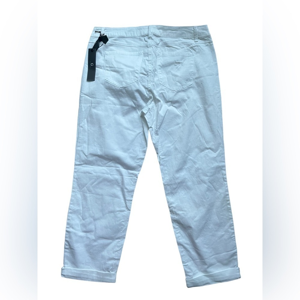 G Sculpt by Giuliana White Distressed Ankle Length Jeans Size 16 new with tags - Picture 2 of 8